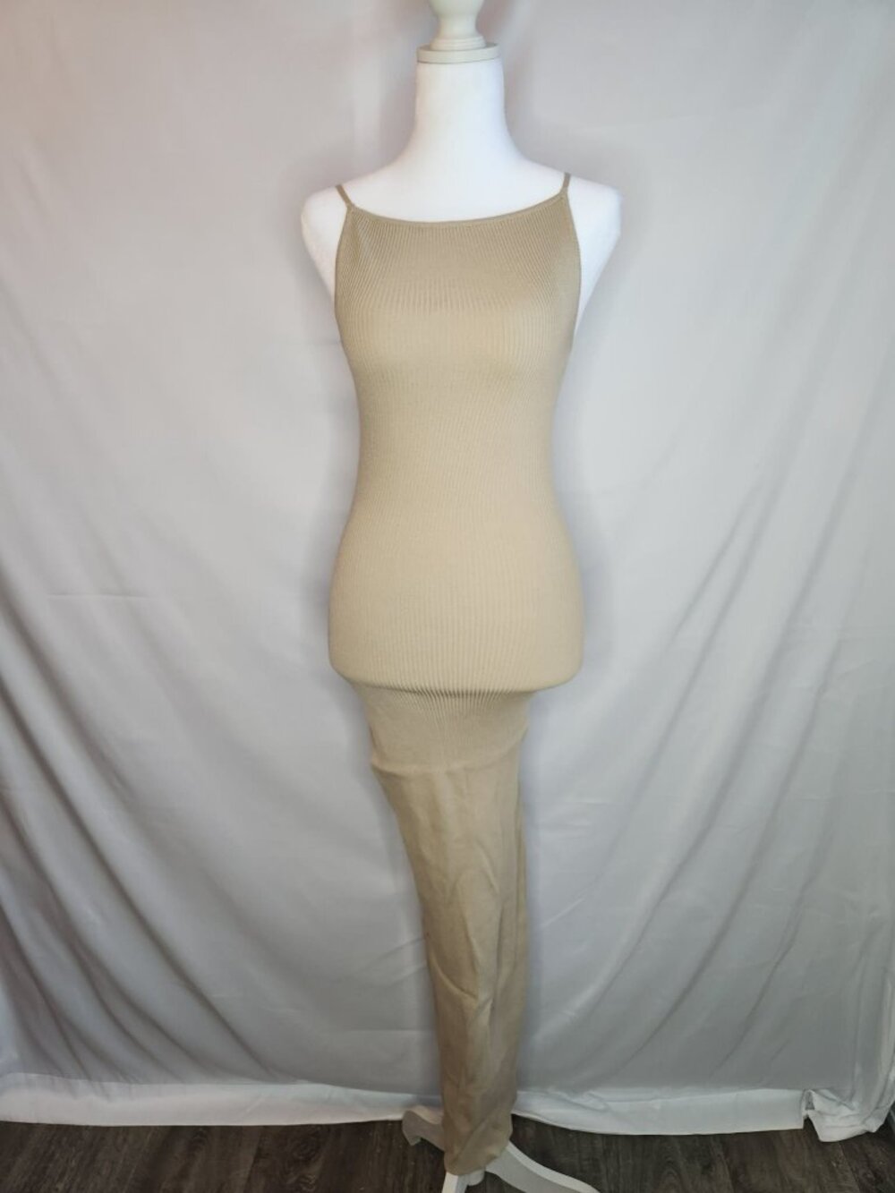 Beige Bodycon Dress